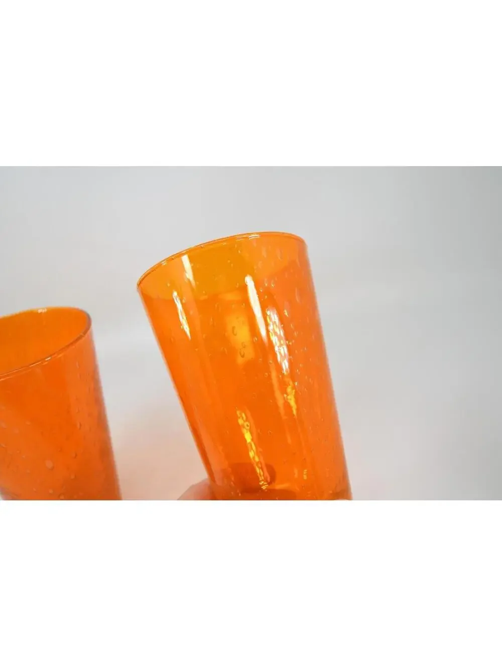 Pottery Barn Monterey Art Glass Orange 5.5